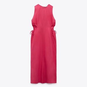Cut Out Linen Midi Dress from Zara